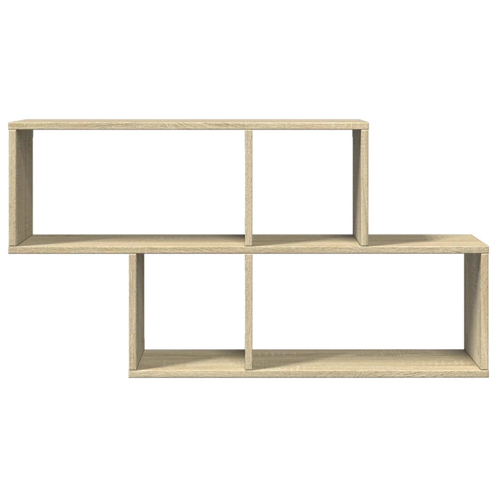 Wandschap 100x20x53 cm bewerkt hout sonoma eikenkleurig is nu te koop bij PeponiXL, paradijselijk wonen!