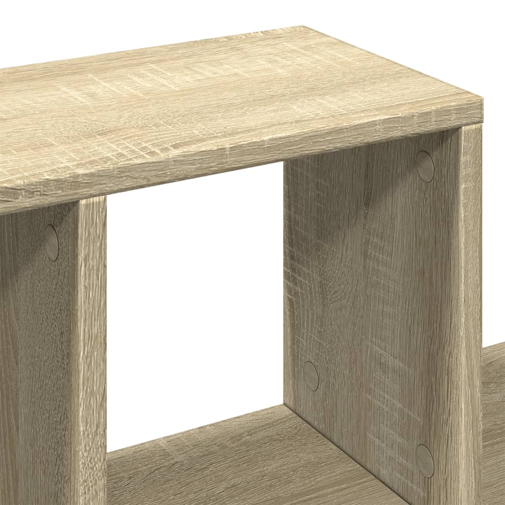 Wandschap 100x20x53 cm bewerkt hout sonoma eikenkleurig is nu te koop bij PeponiXL, paradijselijk wonen!