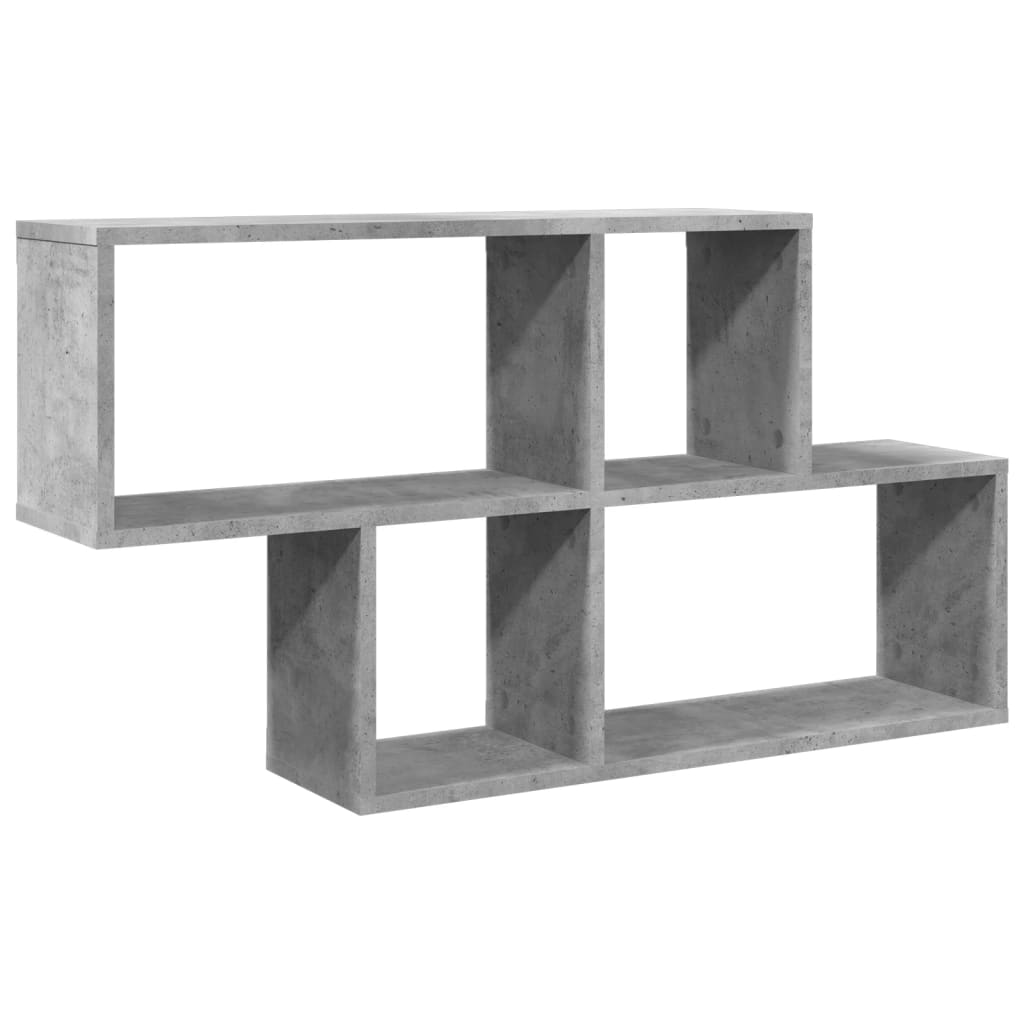 Wandschap 100x20x53 cm bewerkt hout betongrijs is nu te koop bij PeponiXL, paradijselijk wonen!