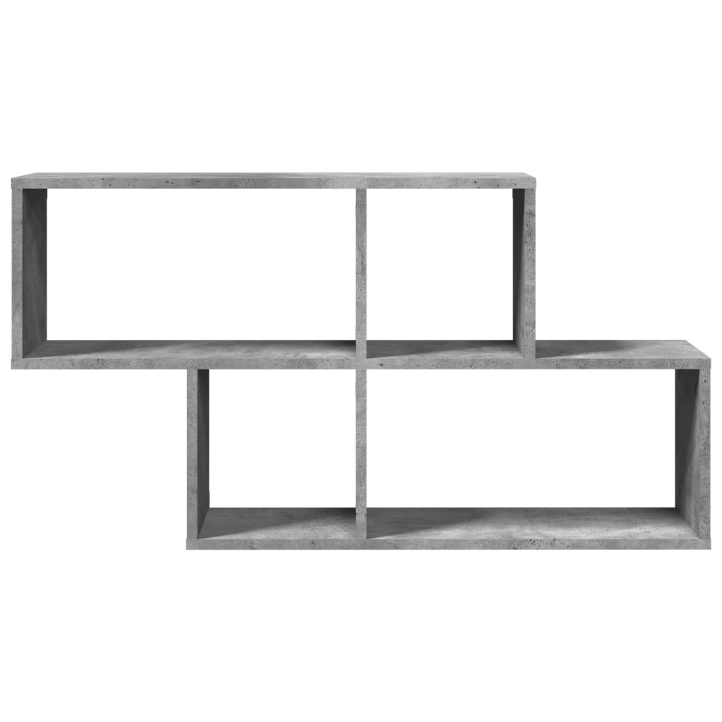 Wandschap 100x20x53 cm bewerkt hout betongrijs is nu te koop bij PeponiXL, paradijselijk wonen!