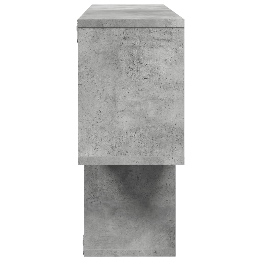 Wandschap 100x20x53 cm bewerkt hout betongrijs is nu te koop bij PeponiXL, paradijselijk wonen!