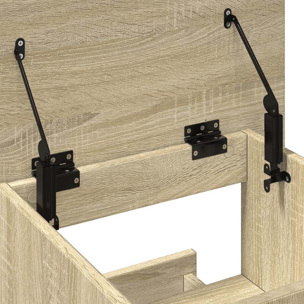 Lessenaar met wielen en lade 55x55x107 cm hout sonoma eiken is nu te koop bij PeponiXL, paradijselijk wonen!