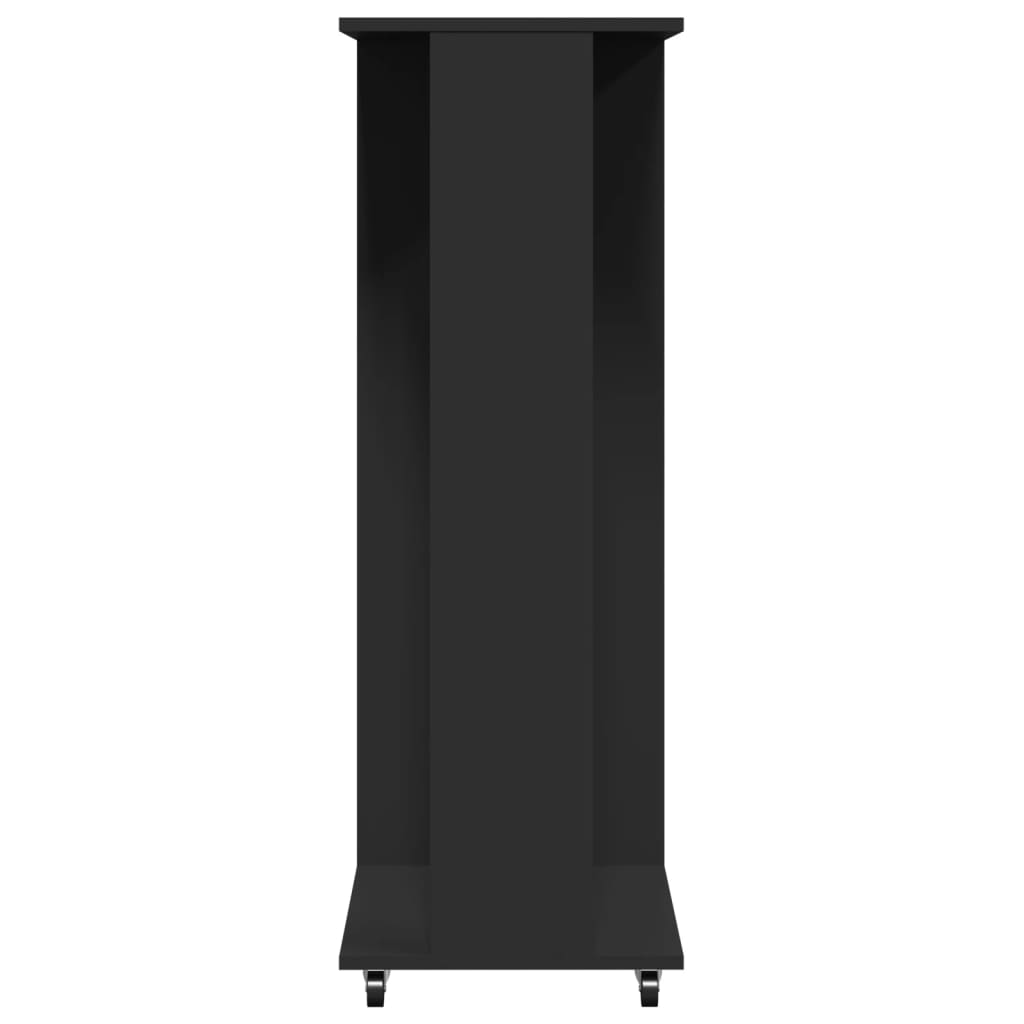 Kledingkast met wielen 102x38x110 cm bewerkt hout zwart is nu te koop bij PeponiXL, paradijselijk wonen!