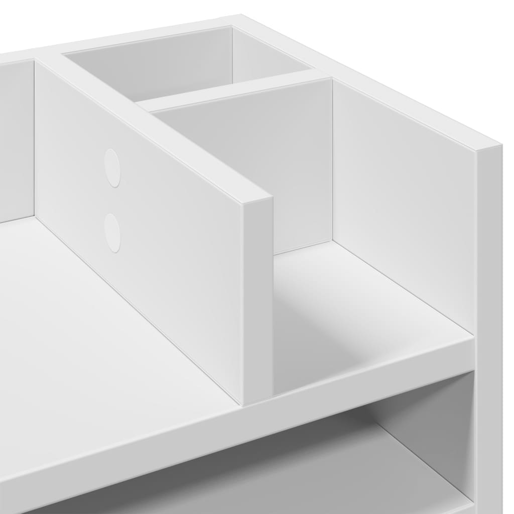 Bureau organiser 44,5x24x25 cm bewerkt hout wit is nu te koop bij PeponiXL, paradijselijk wonen!