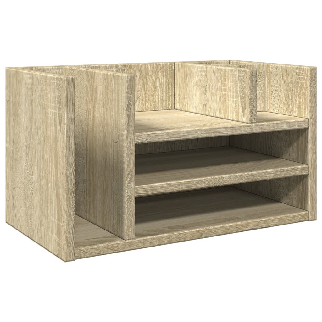 Bureau organiser 44,5x24x25 cm bewerkt hout sonoma eikenkleurig is nu te koop bij PeponiXL, paradijselijk wonen!