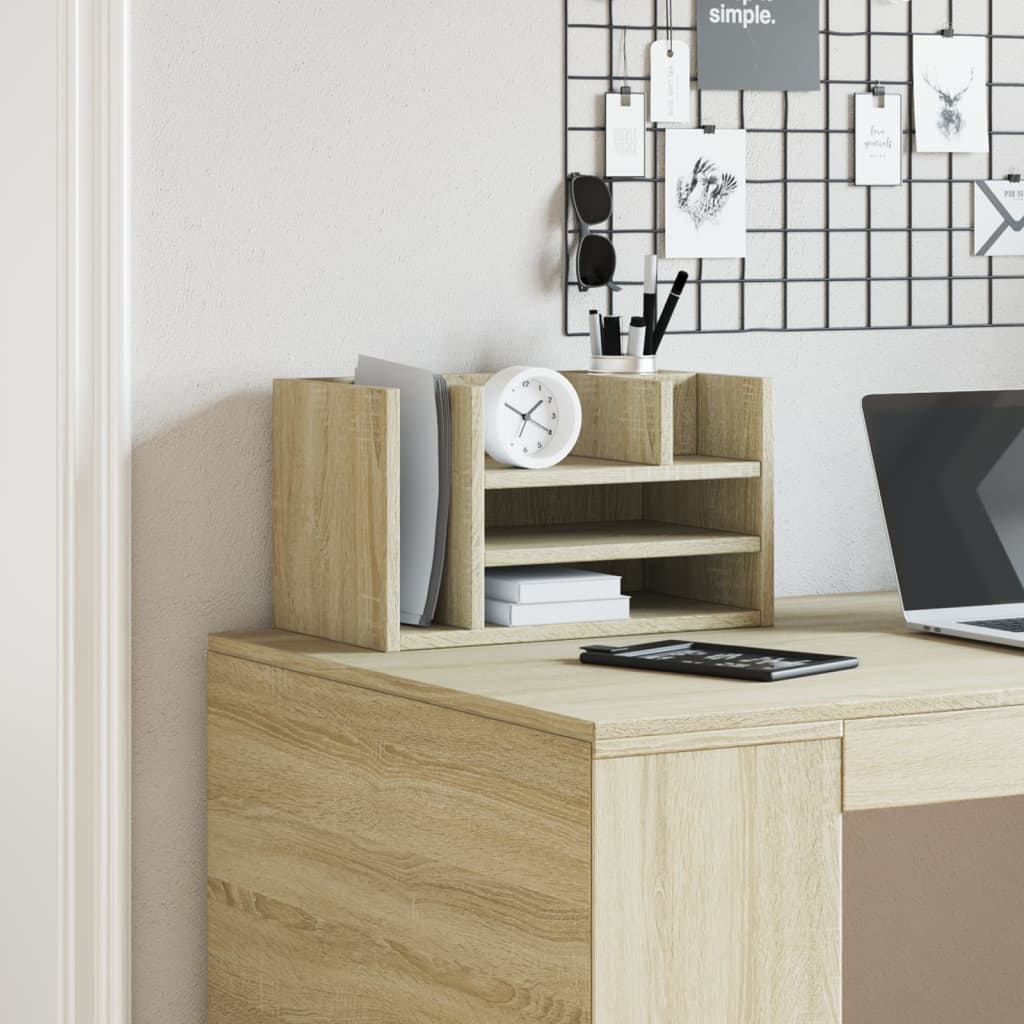 Bureau organiser 44,5x24x25 cm bewerkt hout sonoma eikenkleurig is nu te koop bij PeponiXL, paradijselijk wonen!