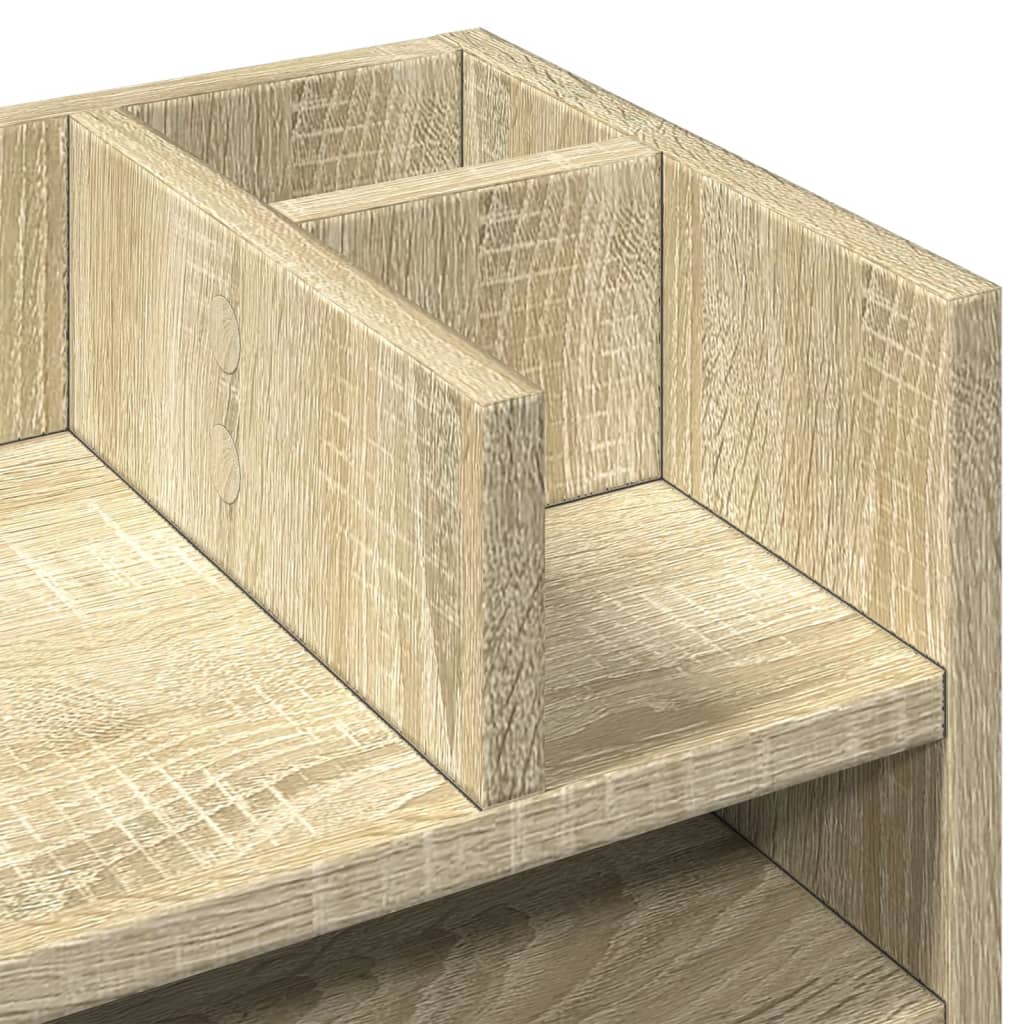Bureau organiser 44,5x24x25 cm bewerkt hout sonoma eikenkleurig is nu te koop bij PeponiXL, paradijselijk wonen!