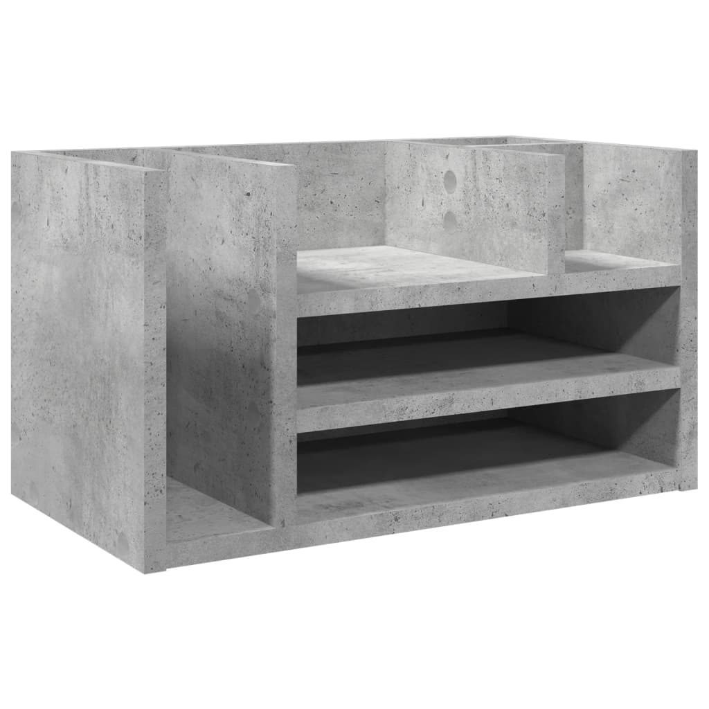 Bureau organiser 44,5x24x25 cm bewerkt hout betongrijs is nu te koop bij PeponiXL, paradijselijk wonen!