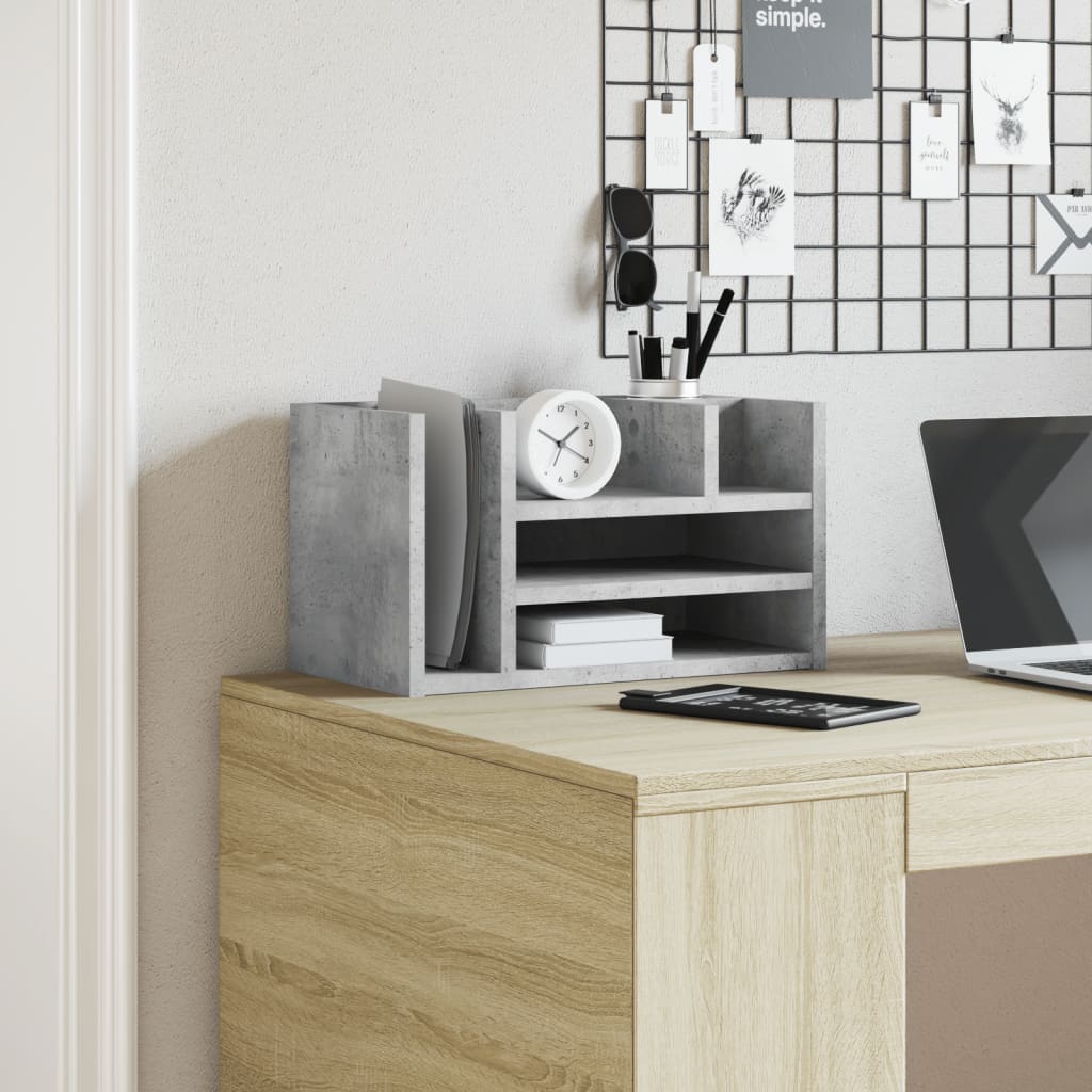 Bureau organiser 44,5x24x25 cm bewerkt hout betongrijs is nu te koop bij PeponiXL, paradijselijk wonen!