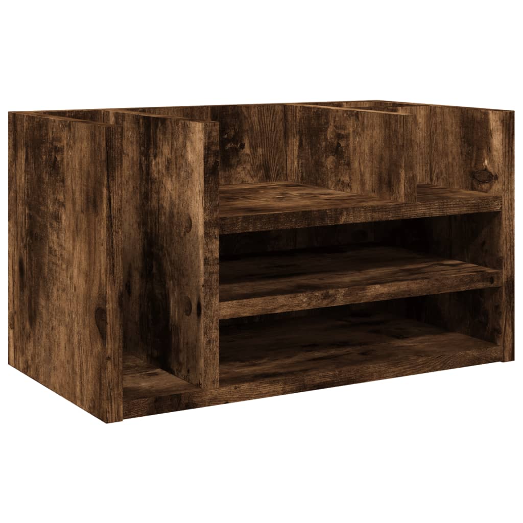 Bureau organiser 44,5x24x25 cm bewerkt hout gerookt eikenkleur is nu te koop bij PeponiXL, paradijselijk wonen!