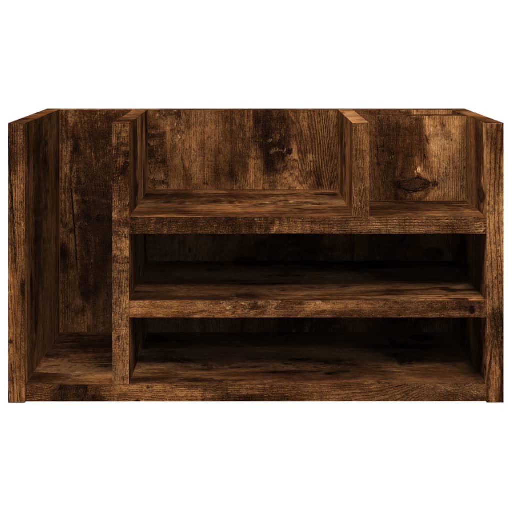 Bureau organiser 44,5x24x25 cm bewerkt hout gerookt eikenkleur is nu te koop bij PeponiXL, paradijselijk wonen!