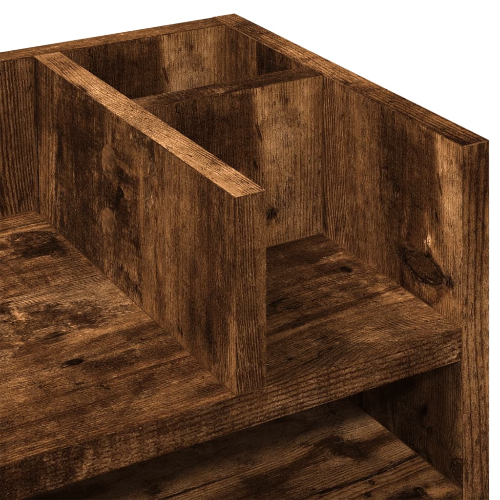 Bureau organiser 44,5x24x25 cm bewerkt hout gerookt eikenkleur is nu te koop bij PeponiXL, paradijselijk wonen!