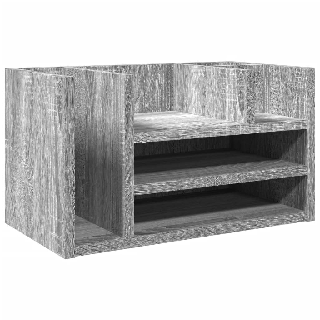Bureau organiser 44,5x24x25 cm bewerkt hout grijs sonoma eiken is nu te koop bij PeponiXL, paradijselijk wonen!