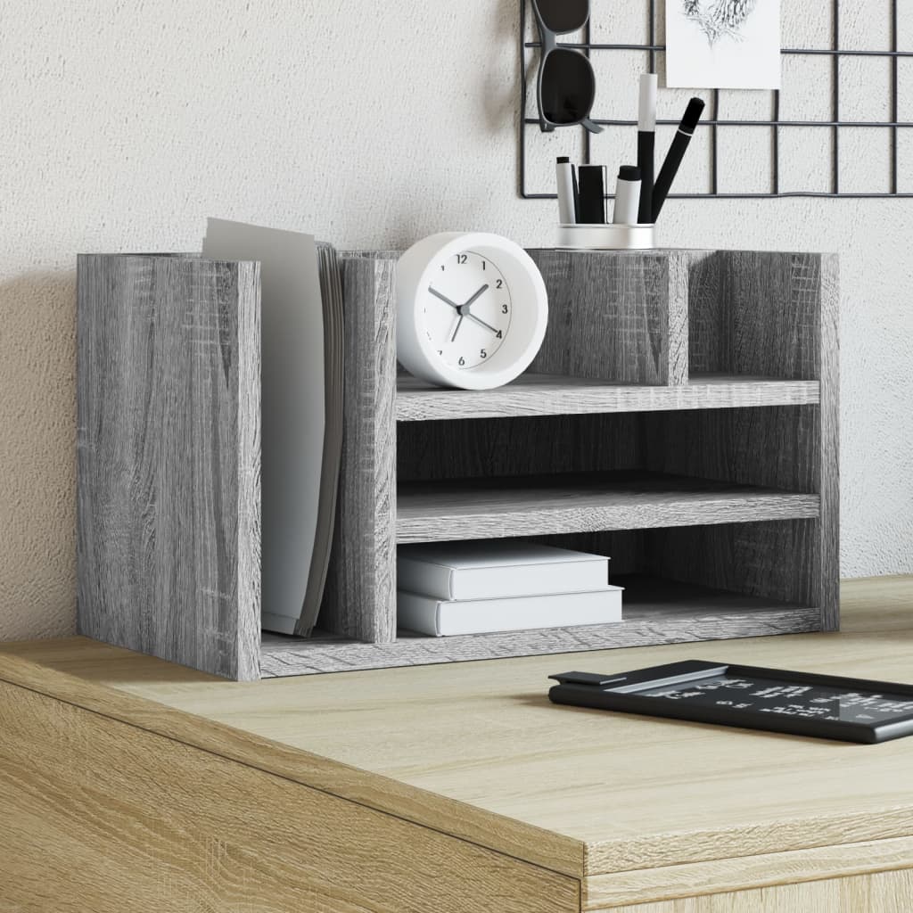 Bureau organiser 44,5x24x25 cm bewerkt hout grijs sonoma eiken is nu te koop bij PeponiXL, paradijselijk wonen!