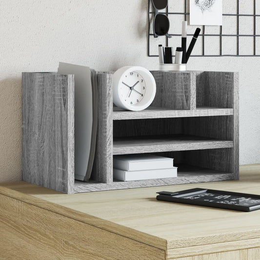 Bureau organiser 44,5x24x25 cm bewerkt hout grijs sonoma eiken is nu te koop bij PeponiXL, paradijselijk wonen!