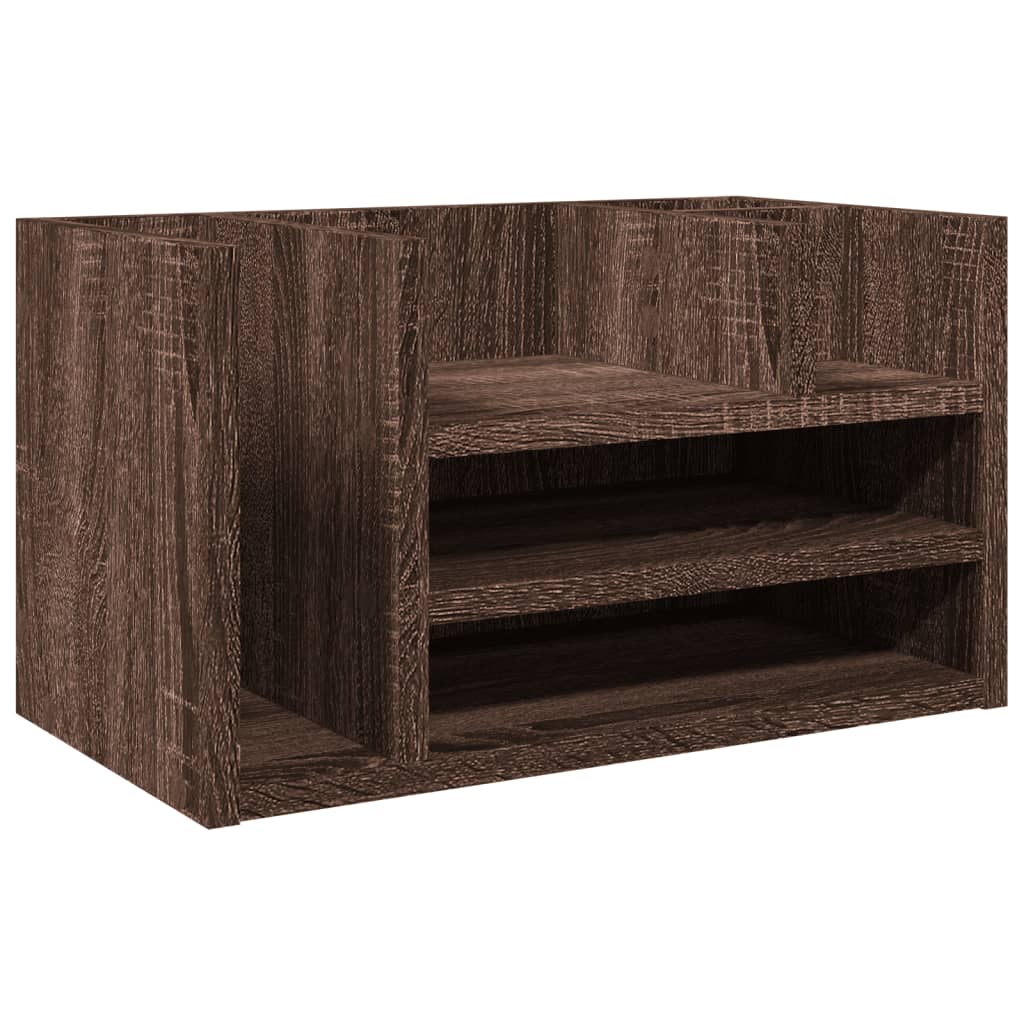 Bureau organiser 44,5x24x25 cm bewerkt hout bruin eikenkleur is nu te koop bij PeponiXL, paradijselijk wonen!