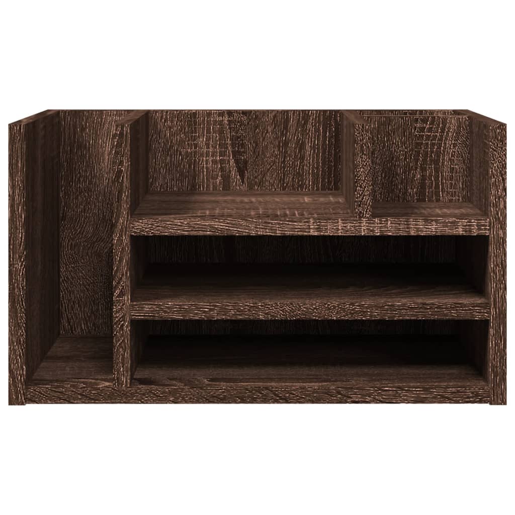 Bureau organiser 44,5x24x25 cm bewerkt hout bruin eikenkleur is nu te koop bij PeponiXL, paradijselijk wonen!