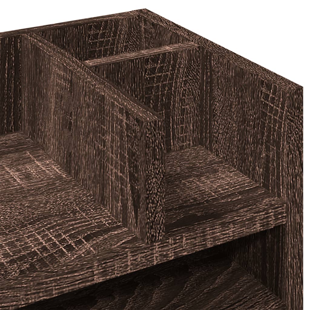 Bureau organiser 44,5x24x25 cm bewerkt hout bruin eikenkleur is nu te koop bij PeponiXL, paradijselijk wonen!