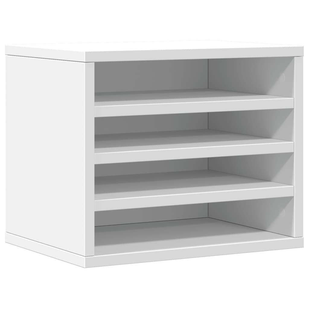 Bureau organiser 36x26x29,5 cm bewerkt hout wit is nu te koop bij PeponiXL, paradijselijk wonen!