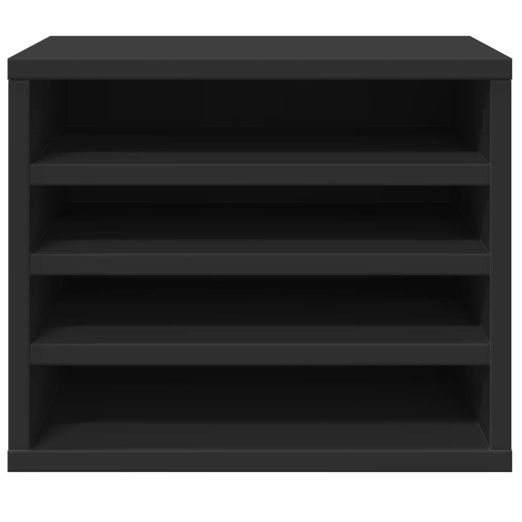 Bureau organiser 36x26x29,5 cm bewerkt hout zwart is nu te koop bij PeponiXL, paradijselijk wonen!