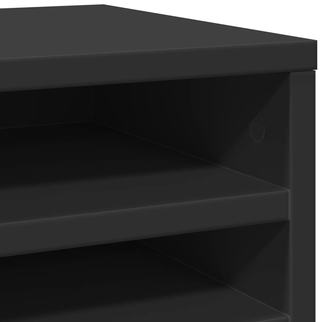 Bureau organiser 36x26x29,5 cm bewerkt hout zwart is nu te koop bij PeponiXL, paradijselijk wonen!