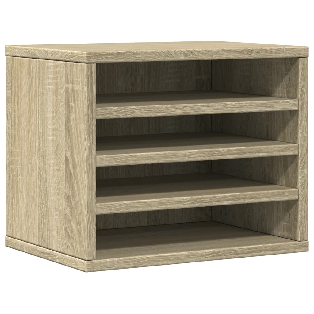 Bureau organiser 36x26x29,5 cm bewerkt hout sonoma eikenkleurig is nu te koop bij PeponiXL, paradijselijk wonen!