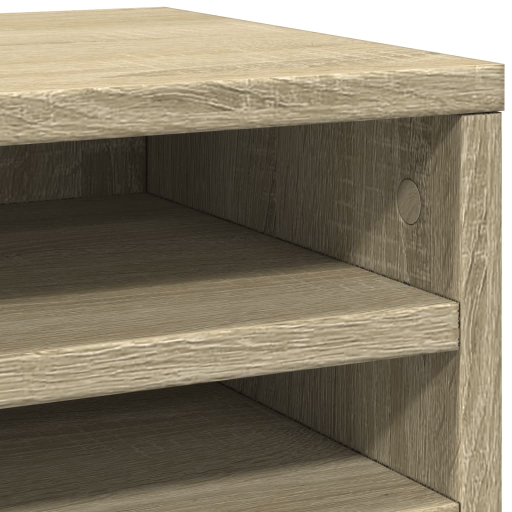 Bureau organiser 36x26x29,5 cm bewerkt hout sonoma eikenkleurig is nu te koop bij PeponiXL, paradijselijk wonen!
