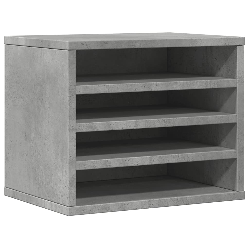 Bureau organiser 36x26x29,5 cm bewerkt hout betongrijs is nu te koop bij PeponiXL, paradijselijk wonen!