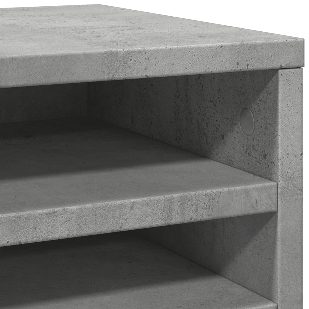 Bureau organiser 36x26x29,5 cm bewerkt hout betongrijs is nu te koop bij PeponiXL, paradijselijk wonen!