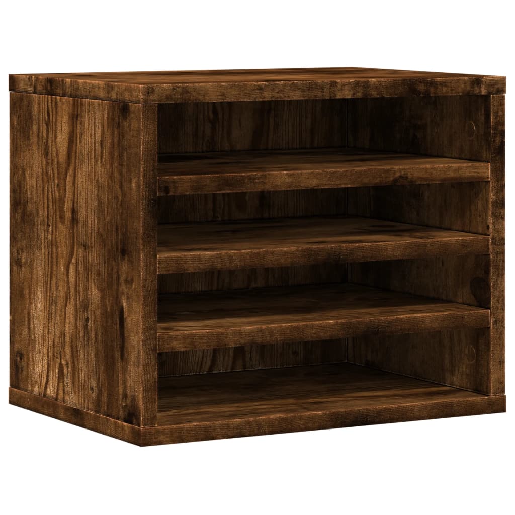 Bureau organiser 36x26x29,5 cm bewerkt hout gerookt eikenkleur is nu te koop bij PeponiXL, paradijselijk wonen!