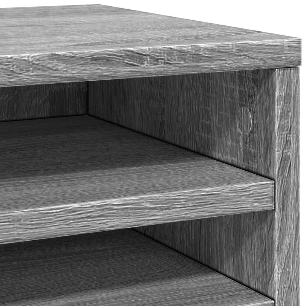 Bureau organiser 36x26x29,5 cm bewerkt hout grijs sonoma eiken is nu te koop bij PeponiXL, paradijselijk wonen!