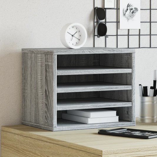 Bureau organiser 36x26x29,5 cm bewerkt hout grijs sonoma eiken is nu te koop bij PeponiXL, paradijselijk wonen!