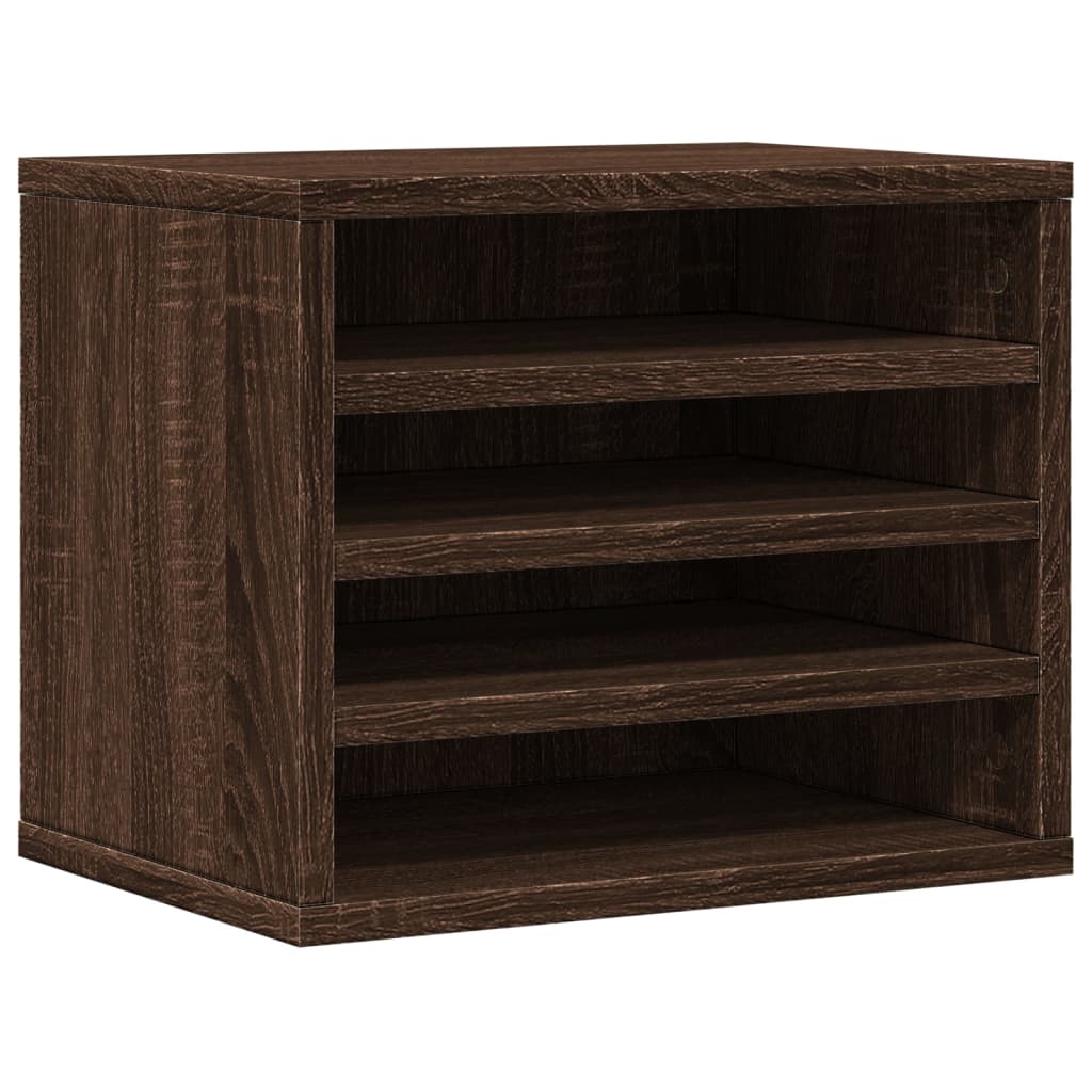 Bureau organiser 36x26x29,5 cm bewerkt hout bruin eikenkleurig is nu te koop bij PeponiXL, paradijselijk wonen!