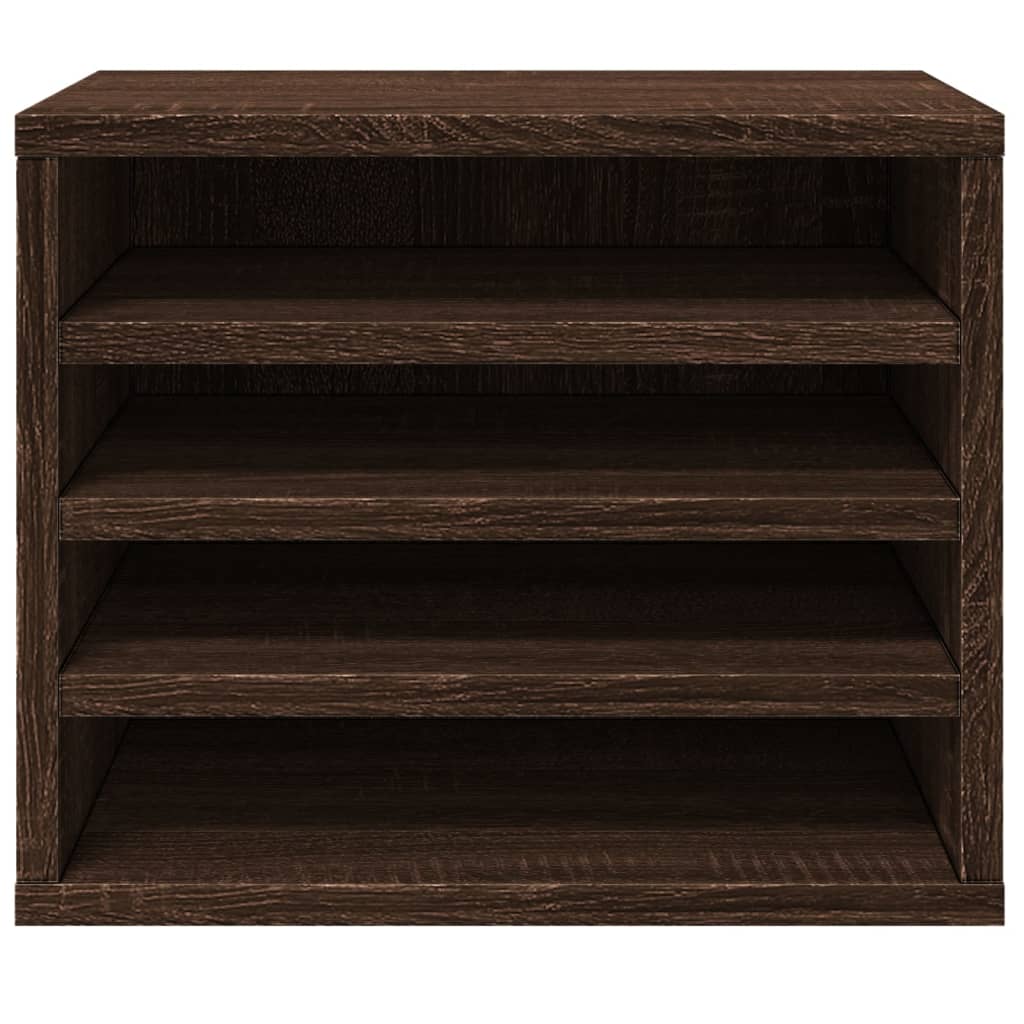 Bureau organiser 36x26x29,5 cm bewerkt hout bruin eikenkleurig is nu te koop bij PeponiXL, paradijselijk wonen!
