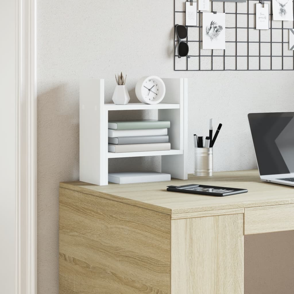 Bureau organiser 34,5x15,5x35,5 cm bewerkt hout wit is nu te koop bij PeponiXL, paradijselijk wonen!