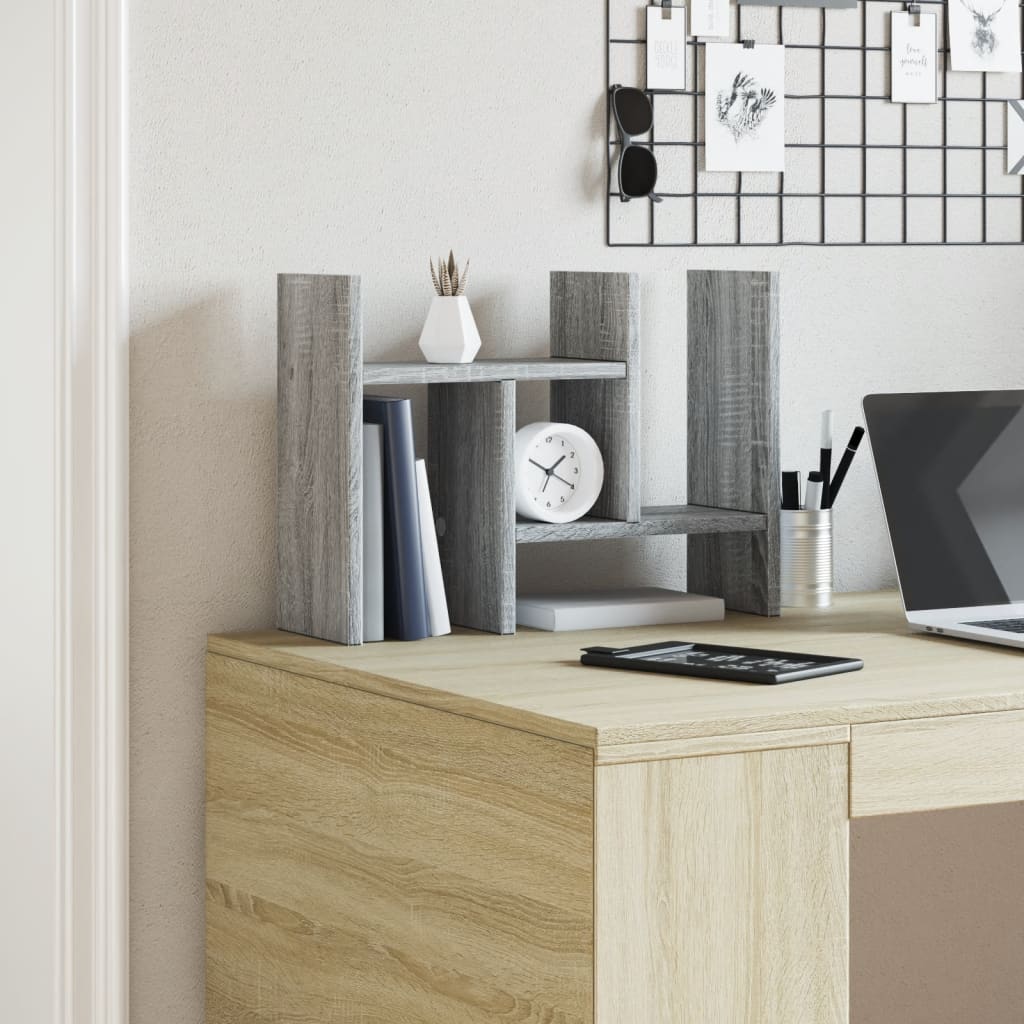 Bureau organiser 34,5x15,5x35,5 cm bewerkt hout grijs sonoma is nu te koop bij PeponiXL, paradijselijk wonen!