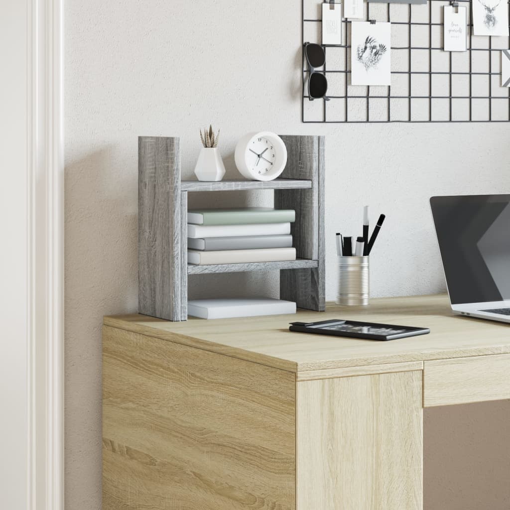 Bureau organiser 34,5x15,5x35,5 cm bewerkt hout grijs sonoma is nu te koop bij PeponiXL, paradijselijk wonen!