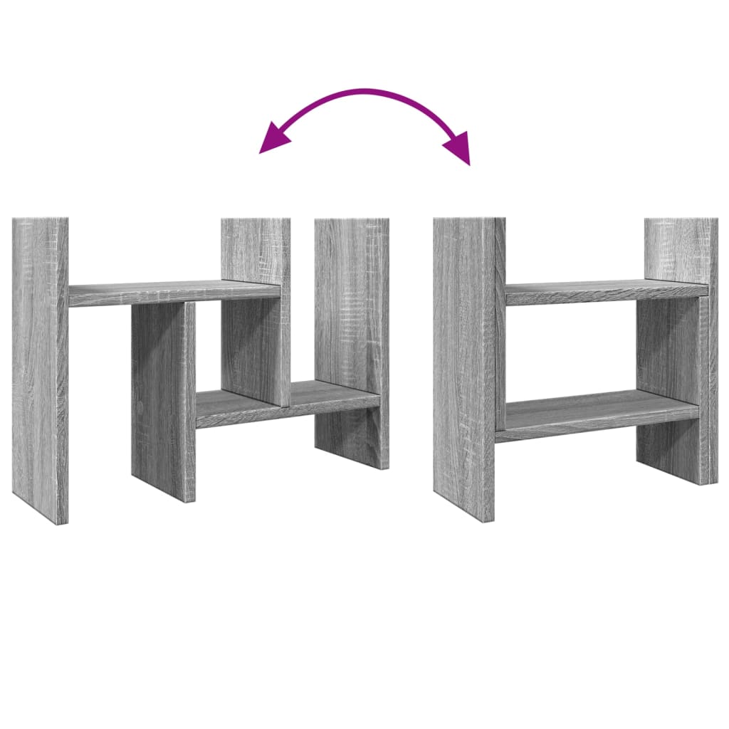 Bureau organiser 34,5x15,5x35,5 cm bewerkt hout grijs sonoma is nu te koop bij PeponiXL, paradijselijk wonen!