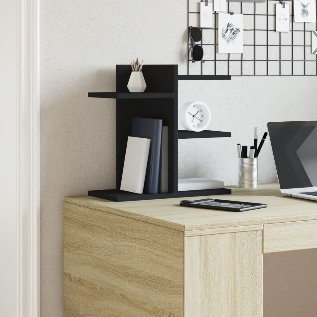 Bureau organiser 42x21,5x42 cm bewerkt hout zwart is nu te koop bij PeponiXL, paradijselijk wonen!