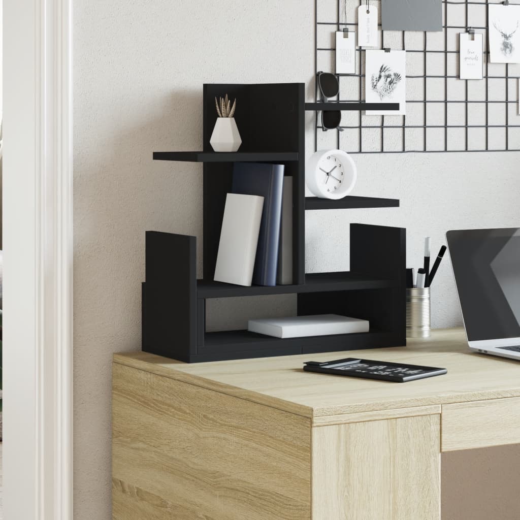 Bureau organiser 49x20x52,5 cm bewerkt hout zwart is nu te koop bij PeponiXL, paradijselijk wonen!