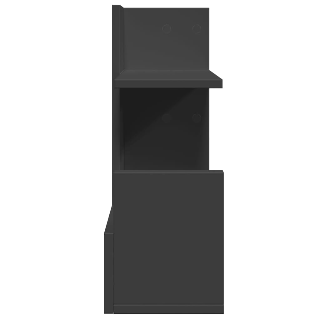 Bureau organiser 49x20x52,5 cm bewerkt hout zwart is nu te koop bij PeponiXL, paradijselijk wonen!