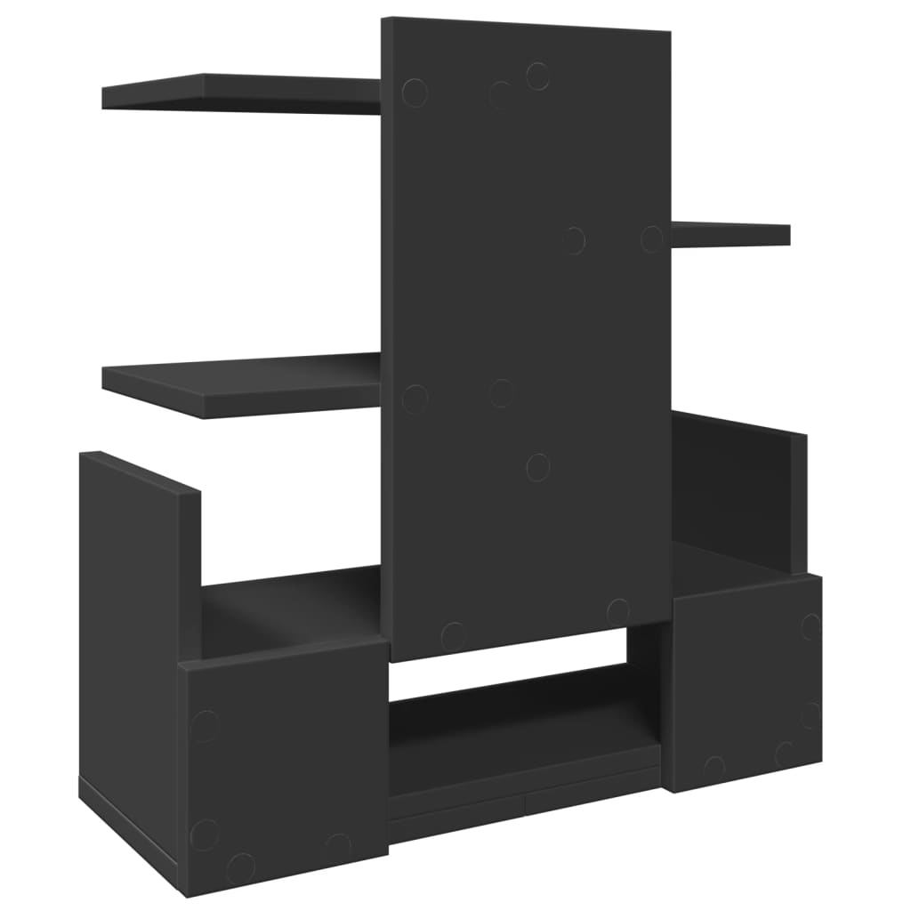 Bureau organiser 49x20x52,5 cm bewerkt hout zwart is nu te koop bij PeponiXL, paradijselijk wonen!