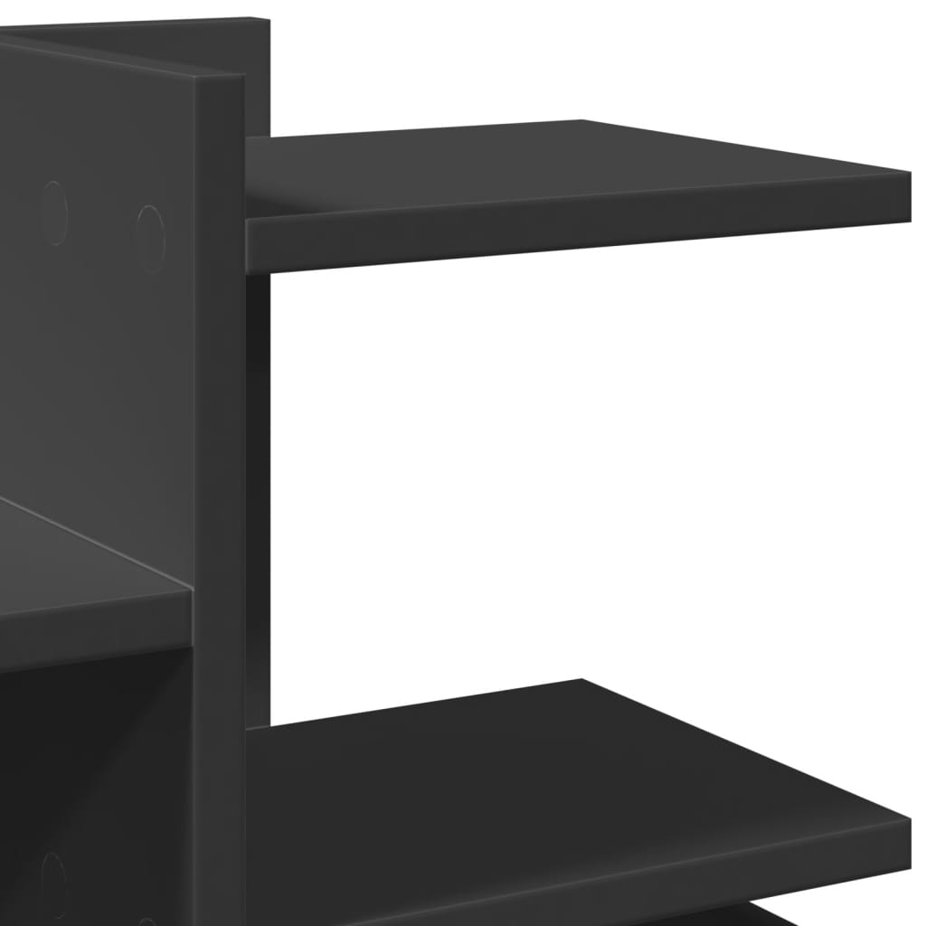 Bureau organiser 49x20x52,5 cm bewerkt hout zwart is nu te koop bij PeponiXL, paradijselijk wonen!