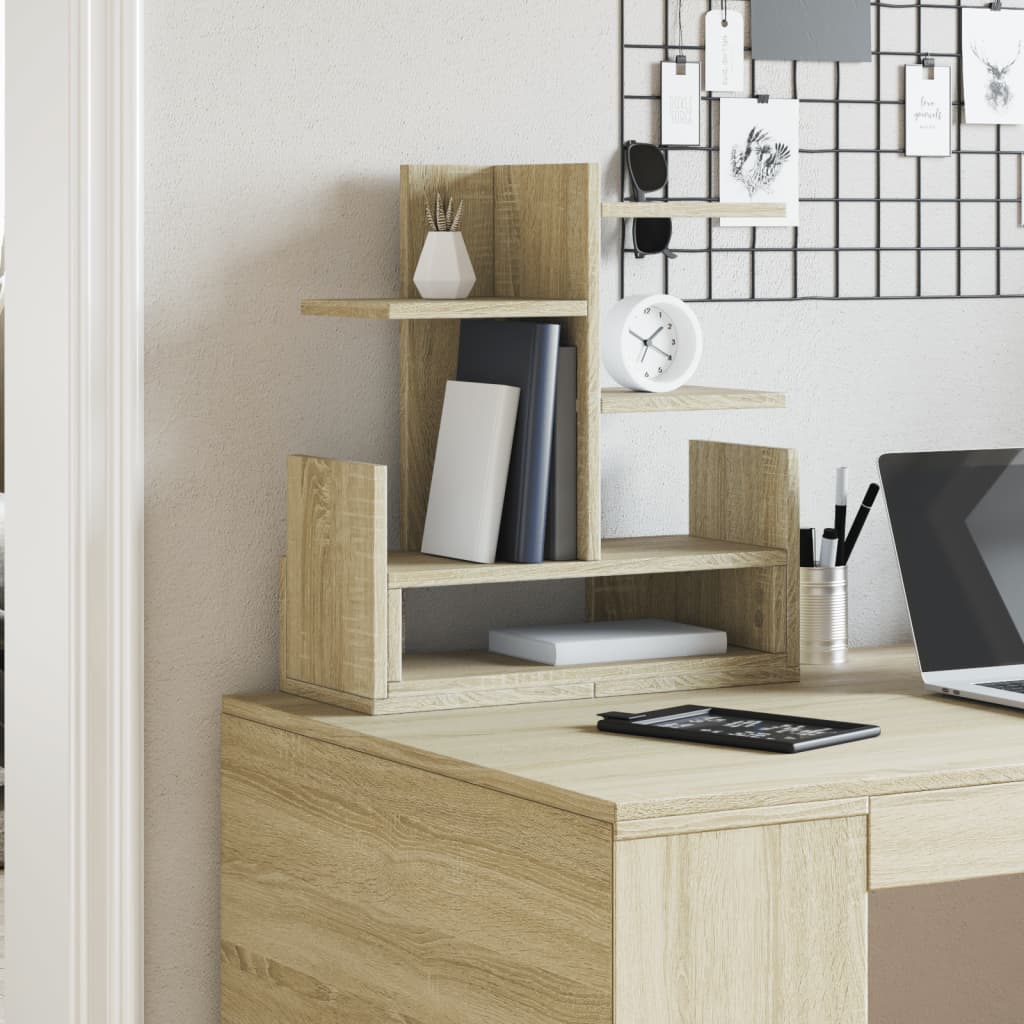 Bureau organiser 49x20x52,5 cm bewerkt hout sonoma eikenkleurig is nu te koop bij PeponiXL, paradijselijk wonen!