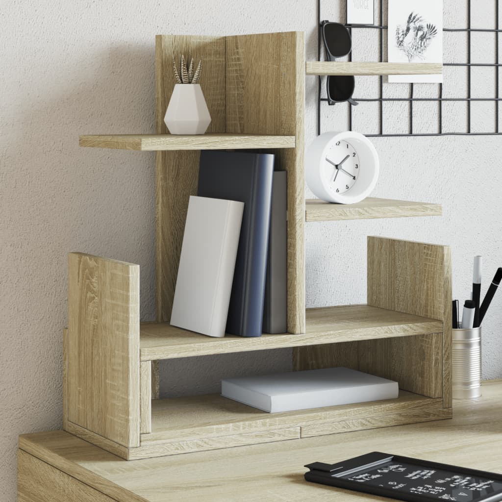 Bureau organiser 49x20x52,5 cm bewerkt hout sonoma eikenkleurig is nu te koop bij PeponiXL, paradijselijk wonen!