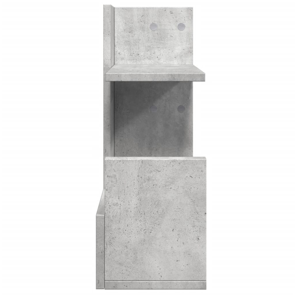 Bureau organiser 49x20x52,5 cm bewerkt hout betongrijs is nu te koop bij PeponiXL, paradijselijk wonen!