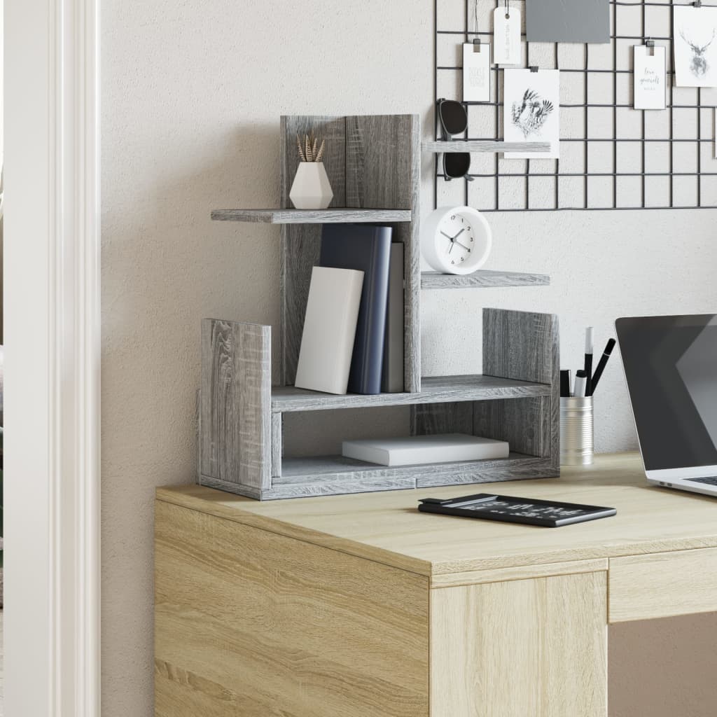 Bureau organiser 49x20x52,5 cm bewerkt hout grijs sonoma eiken is nu te koop bij PeponiXL, paradijselijk wonen!
