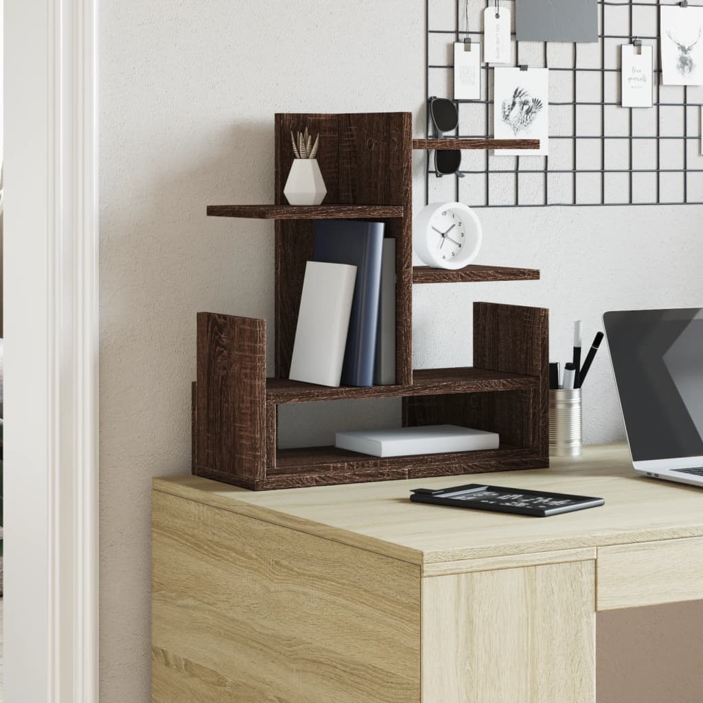 Bureau organiser 49x20x52,5 cm bewerkt hout bruin eikenkleurig is nu te koop bij PeponiXL, paradijselijk wonen!