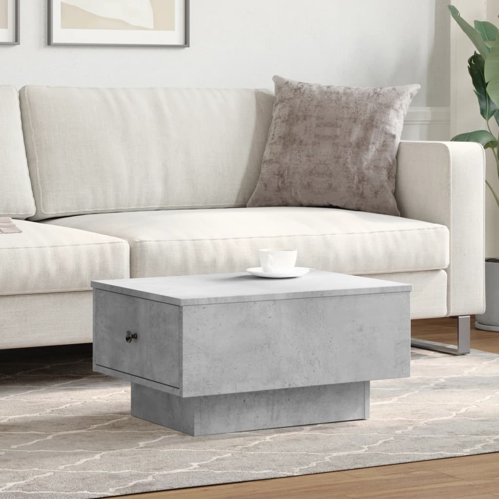 Salontafel 60x45x31 cm bewerkt hout betongrijs is nu te koop bij PeponiXL, paradijselijk wonen!