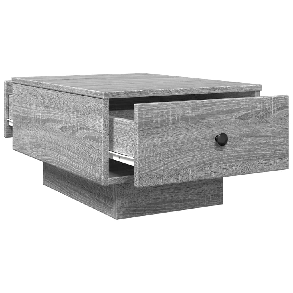 Salontafel 60x45x31 cm bewerkt hout grijs sonoma eikenkleurig is nu te koop bij PeponiXL, paradijselijk wonen!